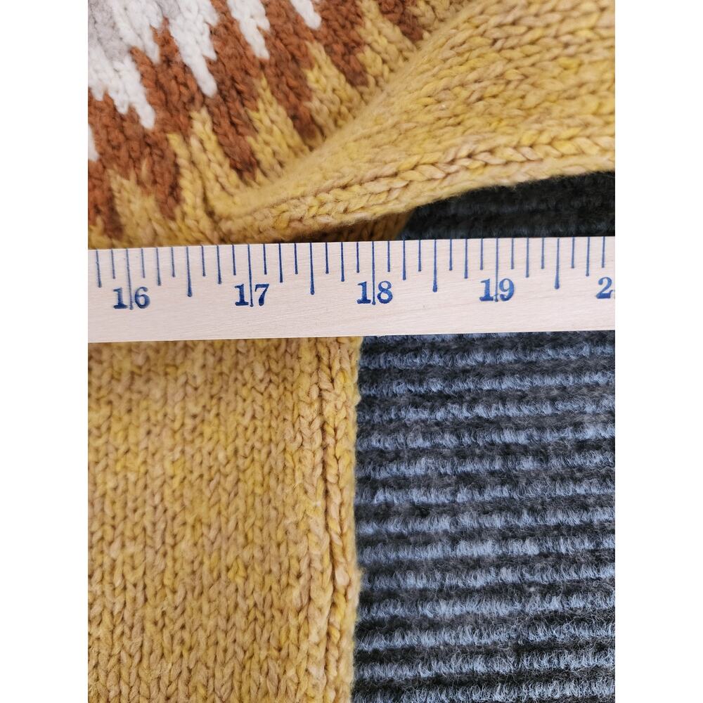 American Eagle Outfitters XS Yellow Nordic Pattern Mock Neck Sweater Fair Isle - Picture 6 of 7